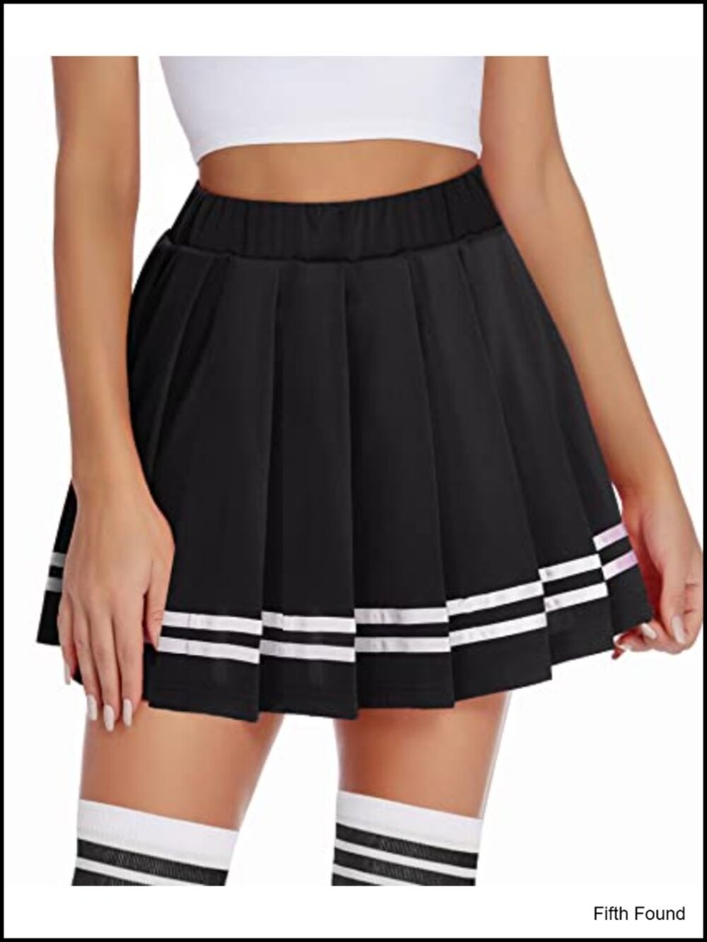 Pleated Mini Skirt High Waist A-Line School Uniform Cheer Skirt